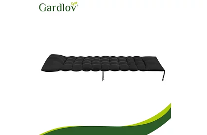 Töltött párna kerti székekhez 180 × 56 × 9 cm – fekete