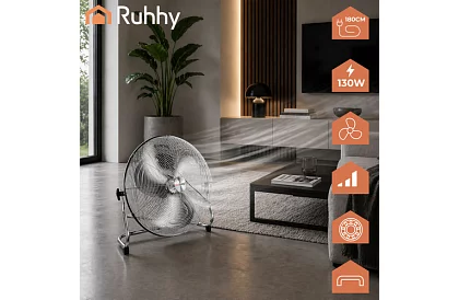 Ventilátor 50 cm, 130 W – fém, 3 sebesség
