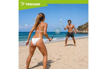 Röplabda készlet – 2 ütő, 6 tollaslabda és tok