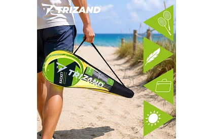 Röplabda készlet – 2 ütő, 6 tollaslabda és tok