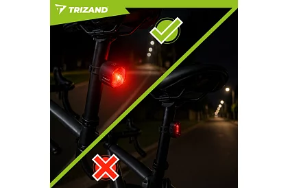 Hátsó LED kerékpárlámpa – 6 üzemmód, IP66