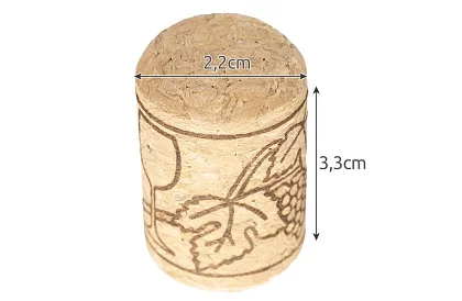 Korkdugók palackokhoz 2,2 × 3,3 cm – 100 darab