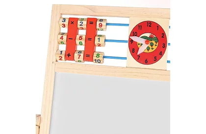 Kétoldalas fa tábla gyerekeknek 6 az 1-ben + tartozékok