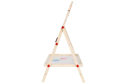 Kétoldalas fa tábla gyerekeknek 6 az 1-ben + tartozékok