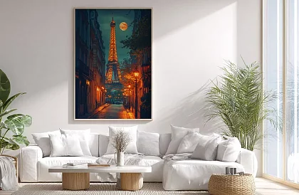 Párizsi éjszaka - kép - Eiffel-torony a holdfény alatt 19