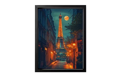 Párizsi éjszaka - kép - Eiffel-torony a holdfény alatt 19
