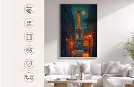 Párizsi éjszaka - kép - Eiffel-torony a holdfény alatt 19