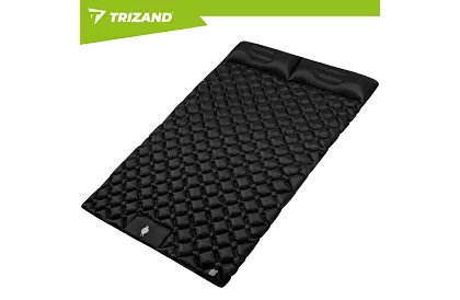 Önfelfújható matrac két fő részére 120 × 190 cm – fekete