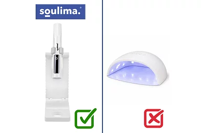 Átvihető UV lámpa a körmök számára + tartó