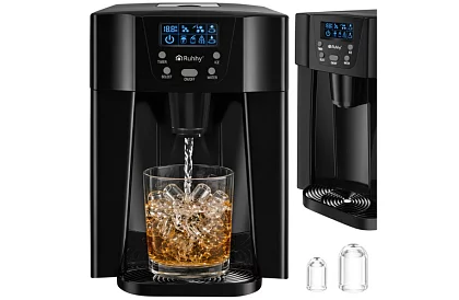 Házi jégkocka készítő LCD-vel – kompresszoros 12 kg/24 óra – fekete