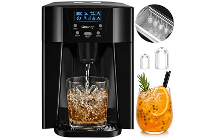 Házi jégkocka készítő LCD-vel – kompresszoros 12 kg/24 óra – fekete