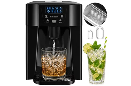 Házi jégkocka készítő LCD-vel – kompresszoros 12 kg/24 óra – fekete