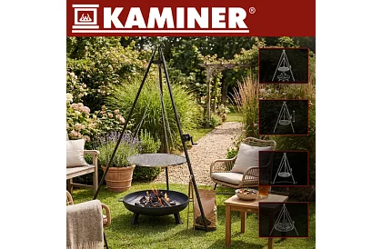 Háromlábú grill rács 70 cm – felfüggeszthető kerti grill tűzrakóhelyre