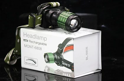 LED újratölthető fejlámpa BL6808 – CREE LED 500 lm