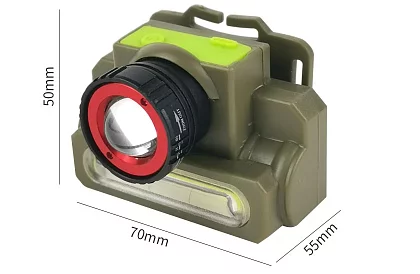 LED újratölthető LED fejlámpa DOCOSS 2 az 1-ben - ZOOM – CREE LED + COB LED