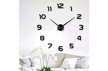 Fali DIY órák fekete – átmérő 60-tól 130 cm-ig