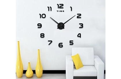Fali DIY órák fekete – átmérő 60-tól 130 cm-ig