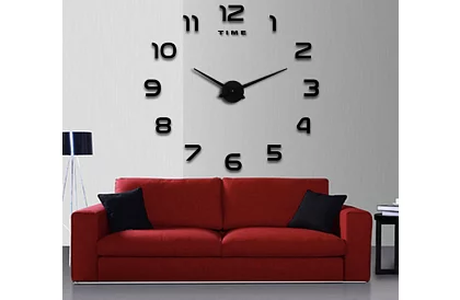 Fali DIY órák fekete – átmérő 60-tól 130 cm-ig