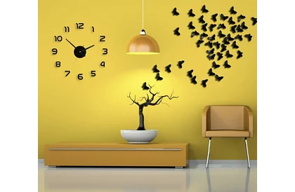 Fali DIY órák fekete – átmérő 60-tól 130 cm-ig
