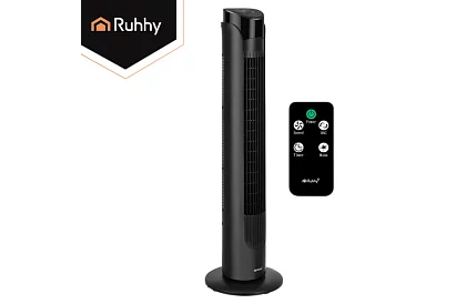 Osztályos oszcilláló ventilátor 83 cm, 45 W – fekete + távirányító