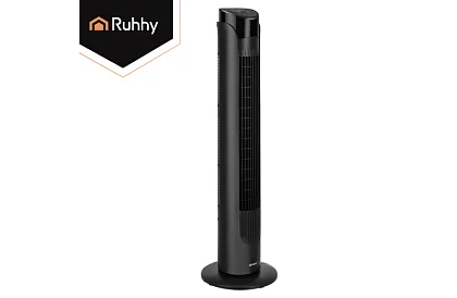 Osztályos oszcilláló ventilátor 83 cm, 45 W – fekete + távirányító