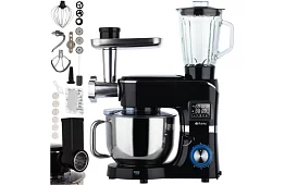 Konyhai robot gép turmixolóval és húsdarálóval – 2000 W, fűtött tál 6,2 l