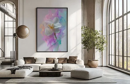 Finom aura - kép - Orchidea színes füstben 51