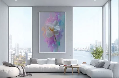 Finom aura - kép - Orchidea színes füstben 51