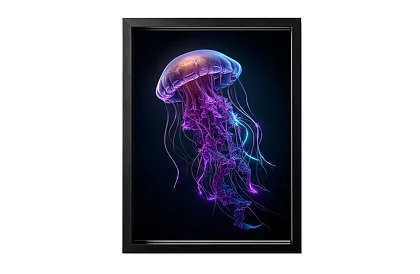 Neon mélység - kép - Medúza modern világító stílusban 64