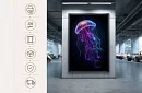 Neon mélység - kép - Medúza modern világító stílusban 64