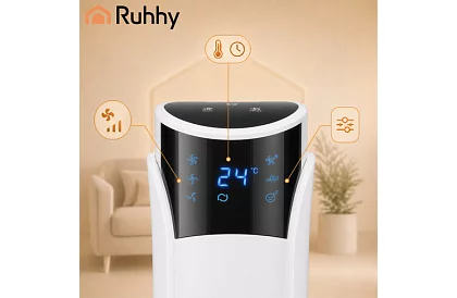 Osztályos oszcilláló ventilátor 83 cm, 45 W – fehér + távirányító