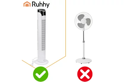 Osztályos oszcilláló ventilátor 83 cm, 45 W – fehér + távirányító