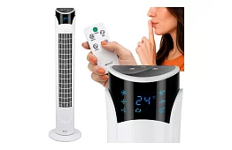 Osztályos oszcilláló ventilátor 83 cm, 45 W – fehér + távirányító