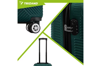 Szett 3 utazási bőrönd kerekekkel 39 l, 70 l, 99 l – zöld