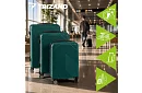 Szett 3 utazási bőrönd kerekekkel 39 l, 70 l, 99 l – zöld