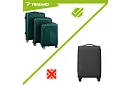 Szett 3 utazási bőrönd kerekekkel 39 l, 70 l, 99 l – zöld