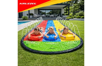 Hármas vízesés csúszda vízpermettel 480 cm + 3 jármű