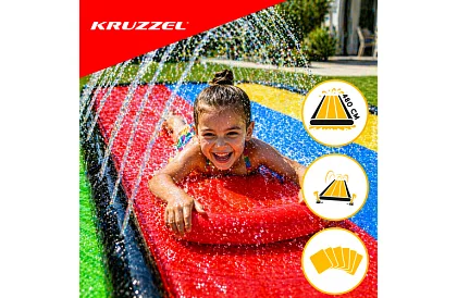 Hármas vízesés csúszda vízpermettel 480 cm + 3 jármű