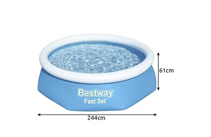 Bővítő medence felfújható peremmel 244 × 61 cm – Bestway B57448