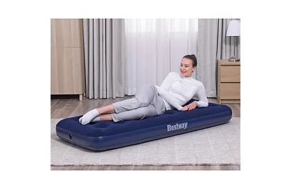 Felfújható bársonyos matrac 185 × 76 × 22 cm – B67000