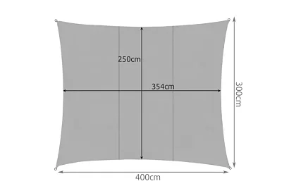 Napernyugtató napernyő 4 × 3 m – szürke