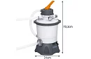 Medencés homokszűrő szivattyú 3028 l/h – 84 W - B58515