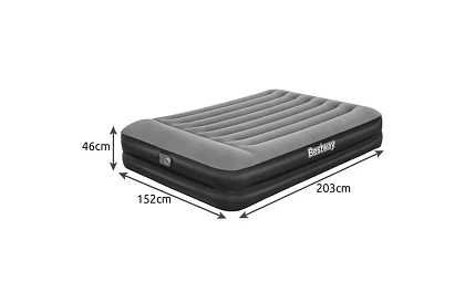 Felfújható matrac beépített pumpával és párnával 203 × 152 × 46 cm – B67403