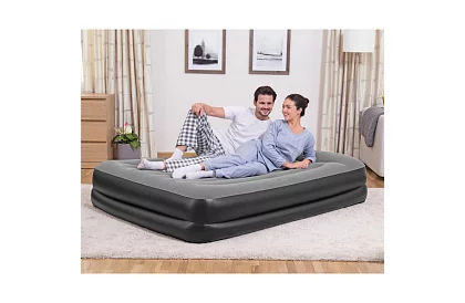 Felfújható matrac beépített pumpával és párnával 203 × 152 × 46 cm – B67403