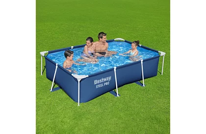 Téglalap alakú keretes medence 259 × 170 × 61 cm - Steel Pro B56403