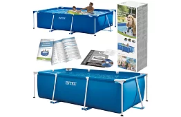 Keretes téglalap alakú medence 300 × 200 × 75 cm – I28272