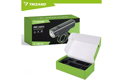 LED kerékpáros világítás szett 1000 lm, 4800 mAh
