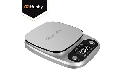 Konyhai elektronikus mérleg 5 kg - 0,1 g - rozsdamentes acél
