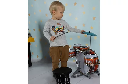 Gyermek dobkészlet 5 dobbal, cintányérral és székkel