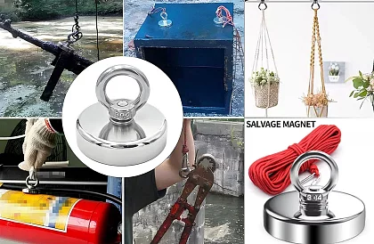 Mágneses horgászkészlet – N52 neodímium mágnes - 61 kg + 10 m kötél